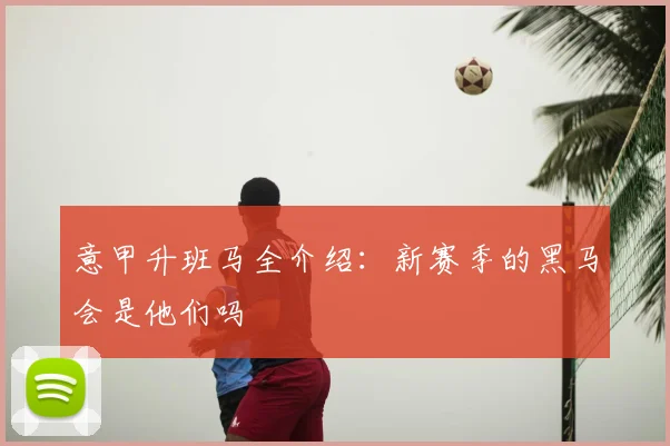 意甲升班马全介绍:新赛季的黑马会是他们吗