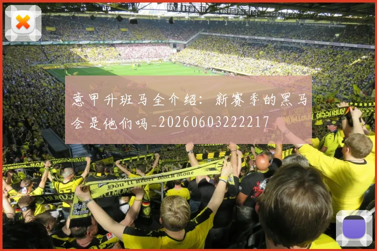 意甲升班马全介绍:新赛季的黑马会是他们吗_20260603222217